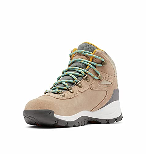 Columbia Women’s Newton Ridge Plus Waterproof Amped Hiking Boot, Waterproof Leather, Oxford Tan/Dusty Green, 9