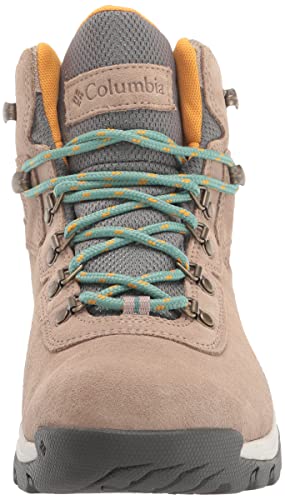 Columbia Women’s Newton Ridge Plus Waterproof Amped Hiking Boot, Waterproof Leather, Oxford Tan/Dusty Green, 9