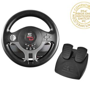Superdrive - racing Driving Wheel with pedals and gearshift paddles for nintendo Switch - Ps4 - Xbox One - PC - Ps3