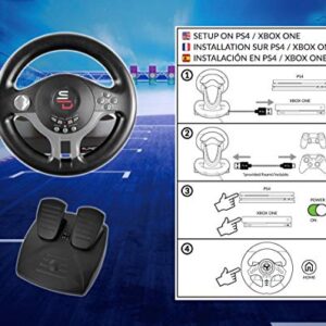 Superdrive - racing Driving Wheel with pedals and gearshift paddles for nintendo Switch - Ps4 - Xbox One - PC - Ps3