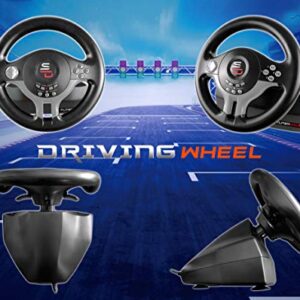 Superdrive - racing Driving Wheel with pedals and gearshift paddles for nintendo Switch - Ps4 - Xbox One - PC - Ps3