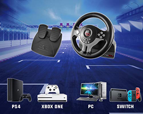 Superdrive - racing Driving Wheel with pedals and gearshift paddles for nintendo Switch - Ps4 - Xbox One - PC - Ps3