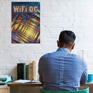 Califari WiFi OG: Vivid Strain Art Wall Poster, Decor for a Home, Dorm, Store, Dispensary, or Smoke Shop - 13" x 19" Lithograph Print