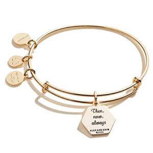 Alex and Ani I Love You IV EWB, SAG, Shiny Antique Gold, Expandable