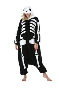 skeleton onesies pajamas unisex adult jumpsuit animal cosplay costumes