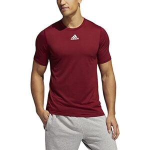 mens adidas collegiate burgundy/white creator short sleeve t-shirt - s