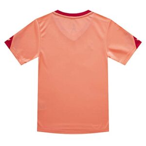 KELME Kids Team Soccer Jersey and Shorts, Boys Shirts Soccer Uniform Kit, Girls Indoor Turf Sport Outfit (Orange,Kid 8)