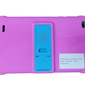 qunyiCO 7 inch Kids Tablet 32GB Android 11 WiFi Camera Bluetooth 2GB RAM Eye Protection HD IPS Touch Screen 1024x600 Kid-Proof Case Parental Control Learning Apps on Google Certified Playstore Pink