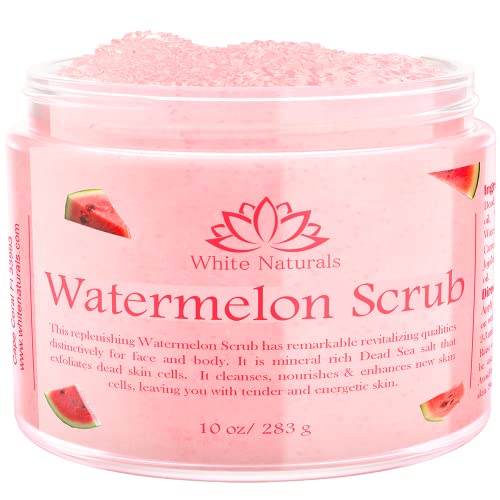 Watermelon Scrub, Organic Salt Bath Scrub, Gently Exfoliating For Smooth Skin, Ultra Hydrating & Skin Moisturizing For Face & Body, Great Gifts for Women