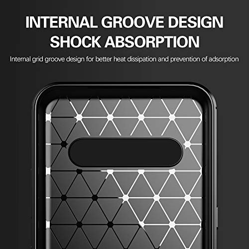 DONGDEAR for LG V60 ThinQ Case Slim,LG V60 Phone Case, Ultra [Slim Thin] Flexible TPU Scratch Resistant Rubber Soft Skin Shockproof Protective Cases Cover for LG V60 ThinQ (Brushed Black)
