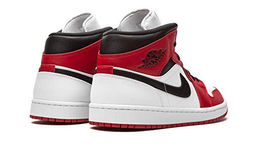 Nike Men's Air Jordan 1 Mid Chicago 2020", White/Gym Red/Black, 12