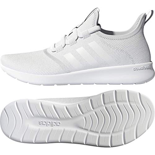 adidas Women's Cloudfoam Pure 2.0 Running Shoes, White/White/Grey, 7