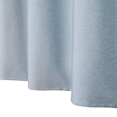 WEST LAKE Blue Off White Fabric Shower Curtain, Color Block Contemporary Bathroom Décor, Waterproof Bath Room Curtain, 12 Rust Proof Grommets Top for Hotel Spa Home, 70''x72''