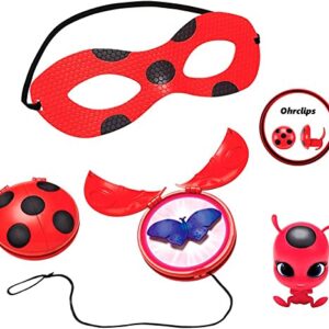 Miraculous: Tales Of Ladybug And Cat Noir Ladybug Role Play Set Ladybug Costume Kids Fancy Dress Set With Mask And Accessories Ladybug Superhero Costumes For Girls And Boys