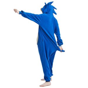 OGU' DEAL Adult Sonic Onesies Pajama Halloween Cosplay Costume CartoonJumpsuit for Men Women