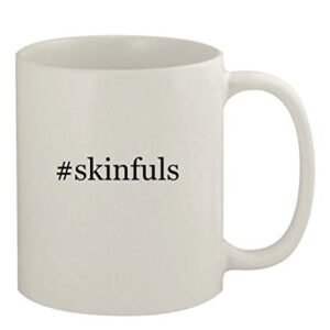 Knick Knack Gifts #skinfuls - 11oz Ceramic White Coffee Mug, White