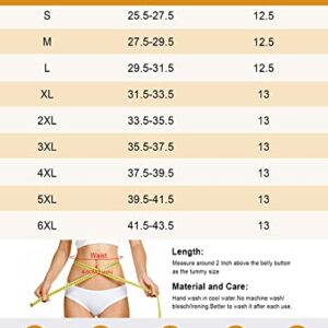 FeelinGirl womens Neoprene Waist Trainer 3 Straps Tummy Control Workout Corset Cincher Long Torso Trimmer Sauna Belt, Black, Medium