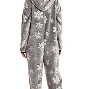 Just Love Ladies Embossed Plush Adult Onesie 6889-10540-GRY-M