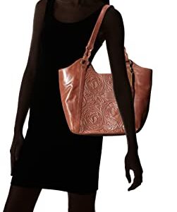 The Sak womens Women s Sierra Leather Shopper, Teak Leaf Embossed, One Size US