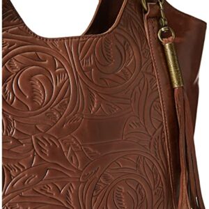 The Sak womens Women s Sierra Leather Shopper, Teak Leaf Embossed, One Size US