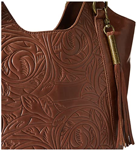 The Sak womens Women s Sierra Leather Shopper, Teak Leaf Embossed, One Size US