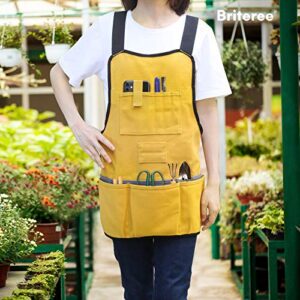 Briteree Work Tool Apron for Men and Women, Torso Length with 21 Tool Pockets, Durable Canvas Apron, DIY Enthusiasts