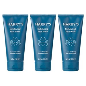 harry's face wash - face cleanser for men, 5.1 fl oz (pack of 3) package may vary