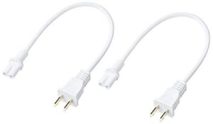 vebner 12-inch power cord compatible with sonos five, sonos play 5, sonos beam, sonos arc, sonos amp, sonos playbase, sonos sub gen 3 and sonos sub mini - 2-pack (white)