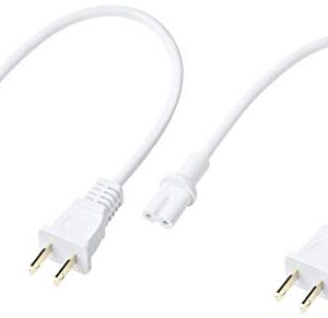 Vebner 12-inch Power Cord Compatible with Sonos Five, Sonos Play 5, Sonos Beam, Sonos Arc, Sonos Amp, Sonos Playbase, Sonos Sub Gen 3 and Sonos Sub Mini - 2-Pack (White)