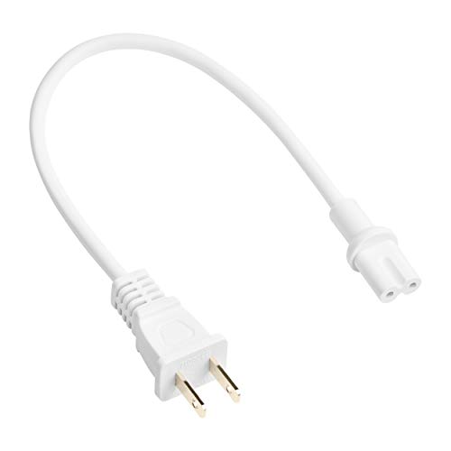 Vebner 12-inch Power Cord Compatible with Sonos Five, Sonos Play 5, Sonos Beam, Sonos Arc, Sonos Amp, Sonos Playbase, Sonos Sub Gen 3 and Sonos Sub Mini - 2-Pack (White)