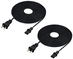 vebner 20-foot power cord compatible with sonos five, sonos play 5, sonos beam, sonos arc, sonos amp, sonos playbase, sonos sub gen 3 and sonos sub mini - 2-pack (black)