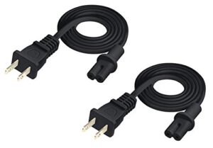 vebner 3-foot power cord compatible with sonos five, sonos play 5, sonos beam, sonos arc, sonos amp, sonos playbase, sonos sub gen 3 and sonos sub mini - 2-pack (black)