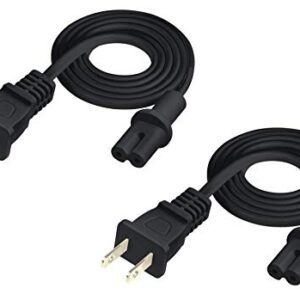 Vebner 3-Foot Power Cord Compatible with Sonos Five, Sonos Play 5, Sonos Beam, Sonos Arc, Sonos Amp, Sonos Playbase, Sonos Sub Gen 3 and Sonos Sub Mini - 2-Pack (Black)