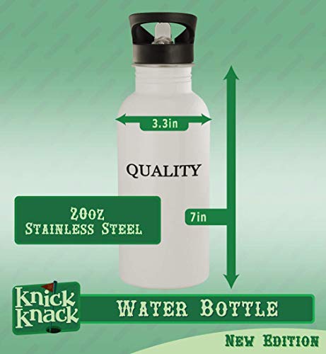 Knick Knack Gifts #skinfuls - 20oz Stainless Steel Water Bottle, Silver