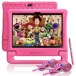 dragon touch kidzpad y88x 10 kids tablets, 32gb, 10 inch android tablet, tablet for children, parent control, preinstalled kidoz with shockproof case, straps and stylus, 5g wifi