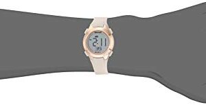 Armitron Sport Women's Digital Chronograph Blush Pink Resin Strap Watch, 45/7135PBH, Blush Pink/Rose Gold