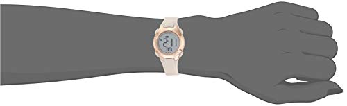 Armitron Sport Women's Digital Chronograph Blush Pink Resin Strap Watch, 45/7135PBH, Blush Pink/Rose Gold