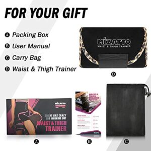 MIZATTO Waist Trimmer for Women, 3 in 1 Neoprene Sweat Belt Stomach Wraps Plus Size Waist Trainer For Workout Back Support Leopard XL