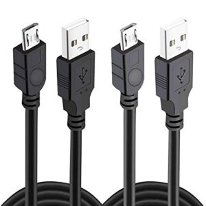 xahpower 2 pack 10ft controller charging cable for ps4, play and charge micro usb charger high speed data sync cord for sony playstation 4 ps4 slim/pro controller, xbox one s/x controller, android