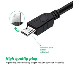 Xahpower 2 Pack 10Ft Controller Charging Cable for PS4, Play and Charge Micro USB Charger High Speed Data Sync Cord for Sony Playstation 4 PS4 Slim/Pro Controller, Xbox One S/X Controller, Android