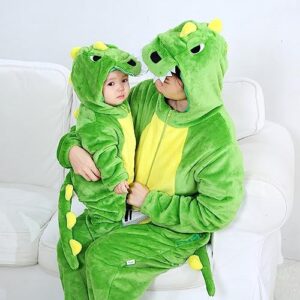 TONWHAR Infant And Toddler Halloween Cosplay Costume Kids' Animal Outfit Snowsuit(24-30 Months/Height:36"-39",Green Dinosaur)