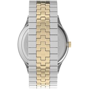 Timex Men's Modern Easy Reader 40mm Watch – Two-Tone Case White Dial with Expansion Band