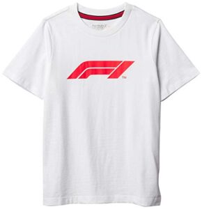 fuel for fans youth formula 1 f1 tech collection large logo t-shirt, white, youth s (8)