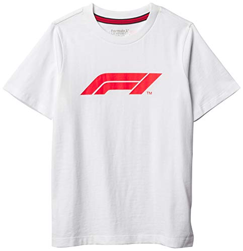 Fuel For Fans Youth Formula 1 F1 Tech Collection Large Logo T-Shirt, White, Youth S (8)