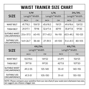 Reshe Plus Size Waist Trainer Sweat Arm Trimmer Full Body Waist Trainer Black