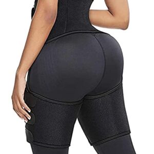 Reshe Plus Size Waist Trainer Sweat Arm Trimmer Full Body Waist Trainer Black