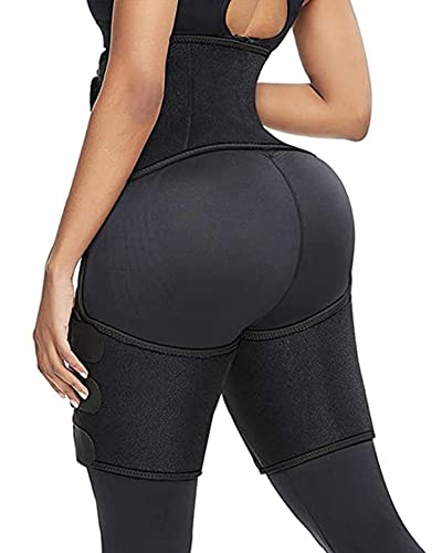 Reshe Plus Size Waist Trainer Sweat Arm Trimmer Full Body Waist Trainer Black