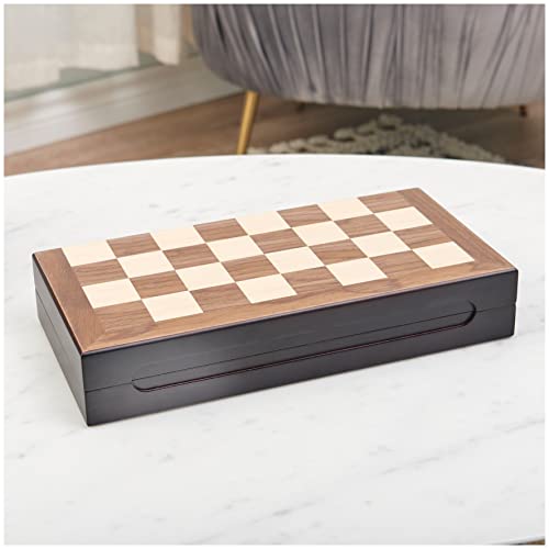 Spin Master Games Legacy Deluxe Chess & Checkers Set, Classic Two Player Game Includes Folding Board with Solid Wood Playing Pieces, for Kids and Adults Ages 8 and Up
