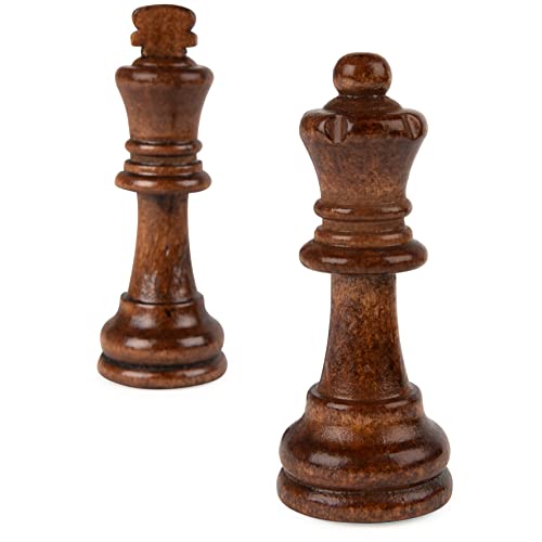 Spin Master Games Legacy Deluxe Chess & Checkers Set, Classic Two Player Game Includes Folding Board with Solid Wood Playing Pieces, for Kids and Adults Ages 8 and Up