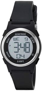 armitron sport women's quartz sport watch with resin strap, black, 14 (model: 45/7102blk)